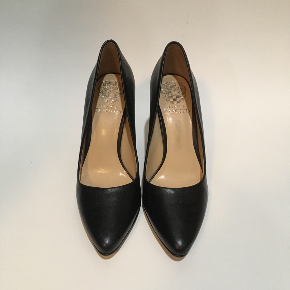 Vince Camuto Classic Black Leather Heels